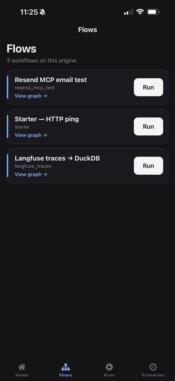 Navbe mobile flows list